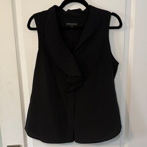 Banana Republic Black Ruffle Blouse